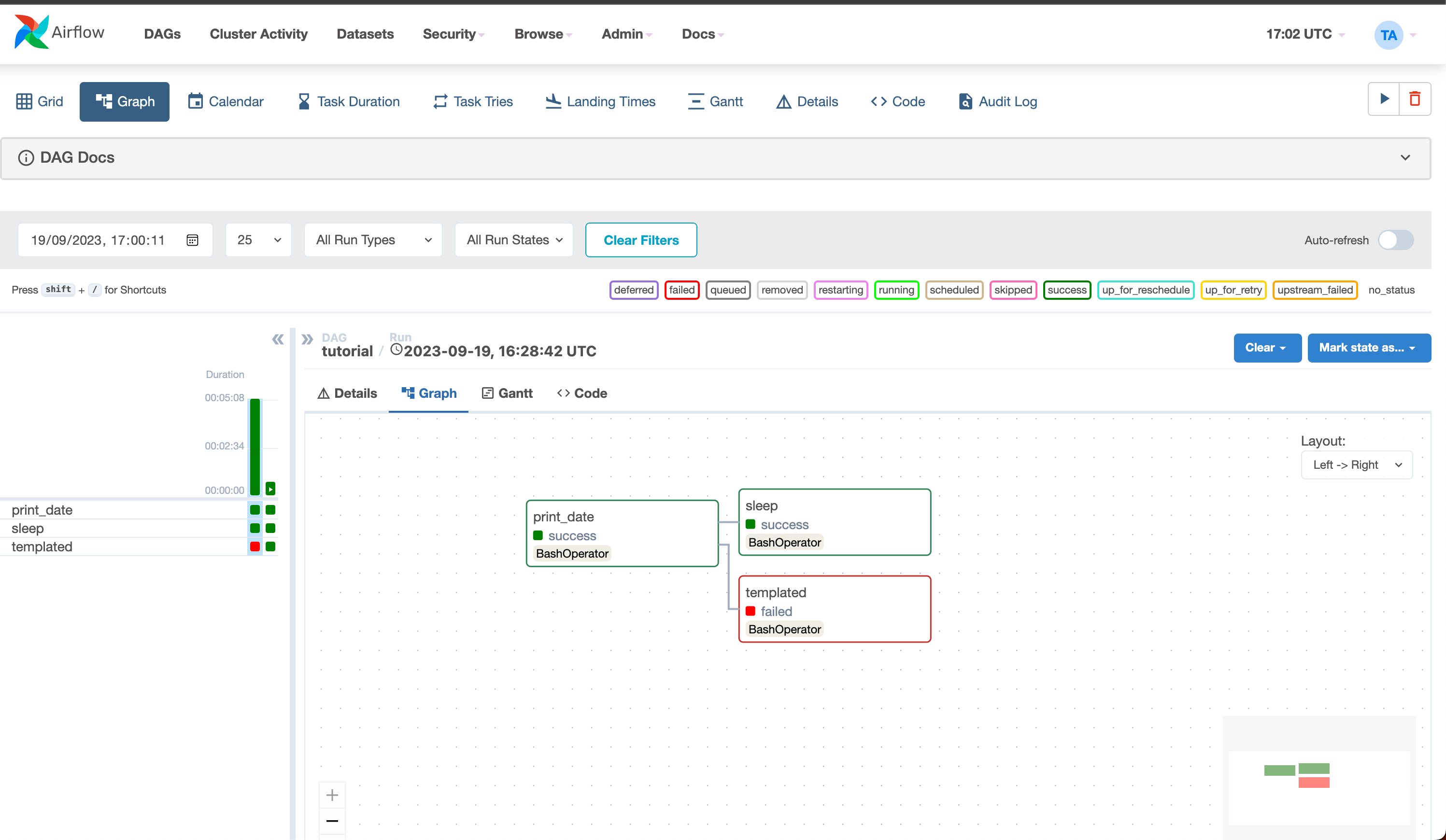 Screenshot of airflow task dag view, from airflow
documentation